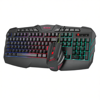 Pack clavier et souris de jeu Xtrike Me MK-880 avec LED multicolores, membrane USB Type A programmable, anti-ghosting