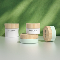 Pot de baume à lèvres en plastique rond de luxe personnalisé vide Contenants de cosmétique faciale à bouchon en plastique pour les soins de la peau Conteneur de crème pour le visage et les yeux