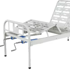 Lit médical manuel réglable à 2 manivelles, économique, pour hôpital, clinique, soins à domicile, équipement de soins aux patients - Product Image 1