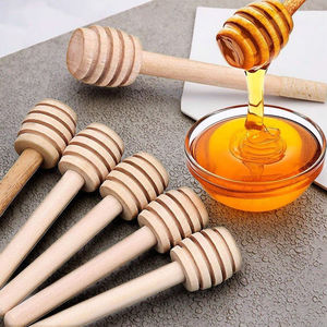 Bastão de Mel de Madeira Maciça Multiuso Utensílio Doméstico para Mexer Mel Geleia Café Leite em Estoque - Product Image 6