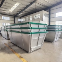 Bennes de chantier extérieures robustes pour la construction, en acier Q235 avec surface peinte, capacité de 3000-5000 kg, garantie 1 an