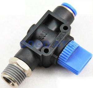 GOGO 10pcs mucho HVSF neumático válvula de mano de interruptor de Puerto PT 1/8 1/4 3/8 8mm pu manguera rápido conector de manguera de conmutación - Product Image 1