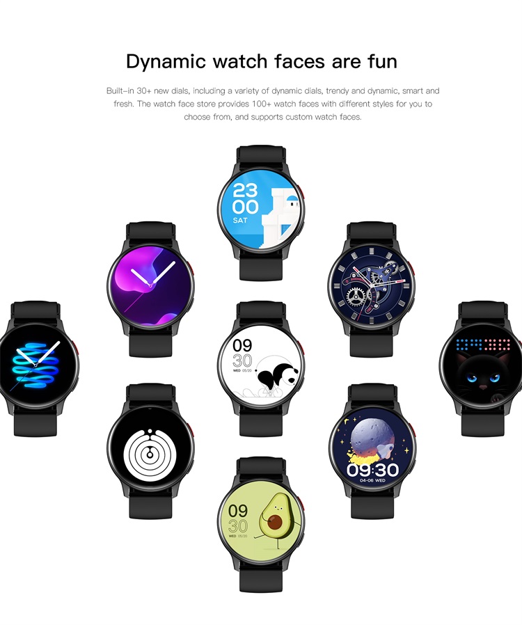 ZL40 1.43 inch round AMOLED screen CPU SicheSF551-QFN 220 MAH 100+ sports modes BT call phone smart watch Dafit smartwatch