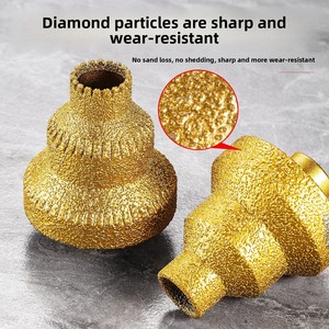 <span class=keywords><strong>Taladro</strong></span> eléctrico manual de diamante <span class=keywords><strong>multicapa</strong></span>, abridor de agujeros soldados cónicos <span class=keywords><strong>para</strong></span> soldadura de oro, escariado, baldosas de cerámica, brocas de dientes frontales - Product Image 2