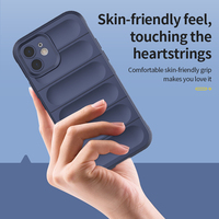 Coque de téléphone en silicone souple antichoc Camshield Armor, coque arrière antidérapante en TPU pour iPhone 11, 12, 13, 14, 15, 16, 17, série Air