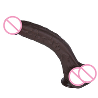 Dildo réaliste en silicone noir de 7,48 pouces avec ventouse, sensation réaliste, pénis souple, jouet sexuel pour adultes pour l'entraînement vaginal et anal, pour femmes