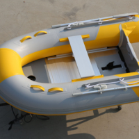 Bateau pneumatique de sauvetage de 2,7 mètres pour 2 personnes, adapté à la navigation en lac, rivière et en mer ouverte
