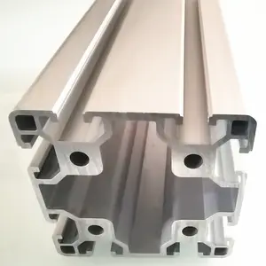 Extrusión de aluminio con ranura en t, suministro personalizado de fábrica, 80x80mm