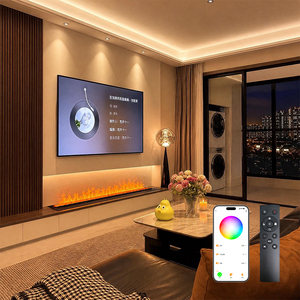 Caminetto Elettrico Moderno Eco-Friendly con Effetto Fiamma 3D a Vapore Acqueo Integrato, LED e Atomizzazione, Senza Necessità di Ventilazione, Ideale per Hotel - Product Image 2
