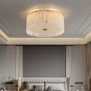 Bắc Âu hiện đại sang trọng dẫn đèn chùm cho phòng ngủ & biệt thự AC Powered đá cẩm thạch thiết kế đèn cạnh giường ngủ 3500k Trắng ấm - Product Image 2