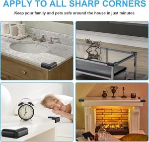 Protecteur d'angle en mousse OEM pour bébé avec adhésif 3M pré-enregistré, protecteurs d'angle pour bébé pour <span class=keywords><strong>table</strong></span> <span class=keywords><strong>basse</strong></span> en verre, comptoir de bureau - Product Image 6