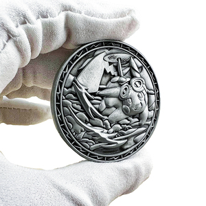 Tùy Chỉnh Cổ Mạ Bạc 3D Thách Thức Đồng Xu Giá Rẻ Tùy Chỉnh Thiết Kế Kỷ Niệm Đồng Tiền Kim Loại - Product Image 2