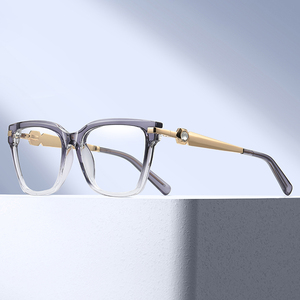 MS 92608 <span class=keywords><strong>Gafas</strong></span> <span class=keywords><strong>de</strong></span> Moda para Mujer con Protección Anti-Luz Azul, Montura Cuadrada Redonda con Detalles Hexagonales <span class=keywords><strong>de</strong></span> Cristal, Aptas para Lentes <span class=keywords><strong>Graduadas</strong></span> - Product Image 2