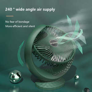 Fashion Summer Luftkühl ventilator Tragbarer Mini-Tisch ventilator 3-Gang Grad starker Wind wiederauf ladbar - Product Image 3