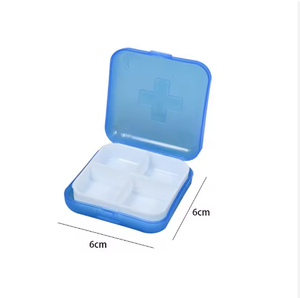 Caja de almacenamiento de pastillas con 4 compartimentos, organizador diario de pastillas, estuche pequeño para pastillas con compartimentos, organizador de medicamentos, caja de almacenamiento de vitaminas - Product Image 4