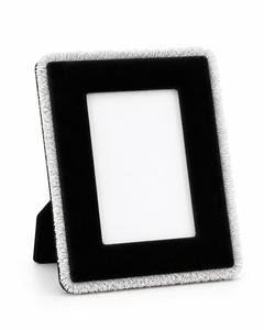 Black Photo <b>Frame</b> Velvet Fabric <b>Border</b> Decorative <b>Picture</b> <b>Frame</b> Soft Fringe Edge Tabletop Display Stand Home Bedroom Decor - Product Image 2