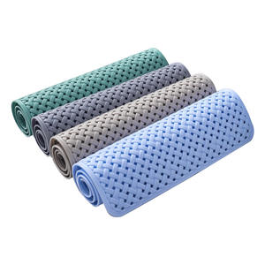 Alfombra de Baño Rectangular con Textura Tejida Sky, Alfombra de Ducha Antideslizante de PVC, Diseño Moderno con Patrón Geométrico, Verano 2025 - Product Image 1