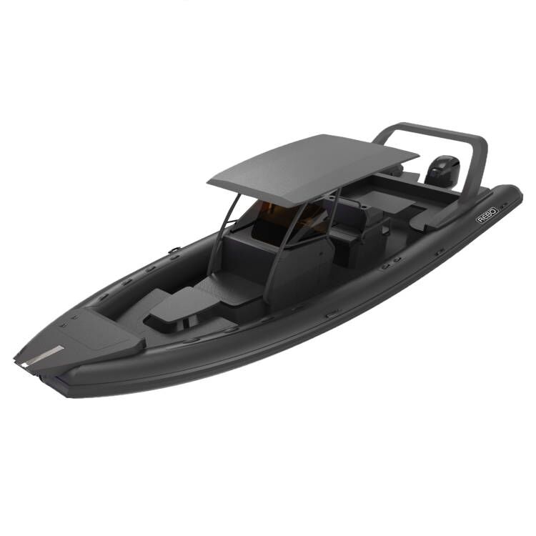 Black Aluminum Hull 28ft RIB Orca/ Hypalon/PVC Inflatable Boats For Ocean