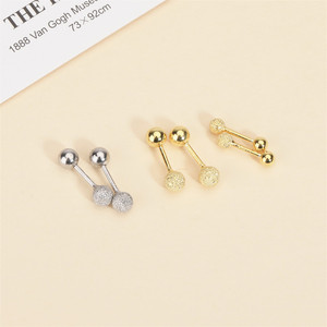 S925 Sterling Silver Mini Screw-on Bead <b>Stud</b> Earrings Geometric Design Everyday Wear <b>For</b> <b>Men</b> And Women Korean Style - Product Image 4