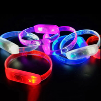Événement Promotionnel Party Favors Fournitures Nouveautés Cadeaux De Mariage Souvenir Personnalisé Activé Par Son Led Bracelets Bracelet
