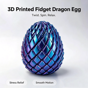 Jouet œuf de dragon torsadé imprimé en 3D, extensible, magnétique, sensoriel, anti-stress, puzzle, cadeau de fête de Pâques pour enfants et adultes - Product Image 4
