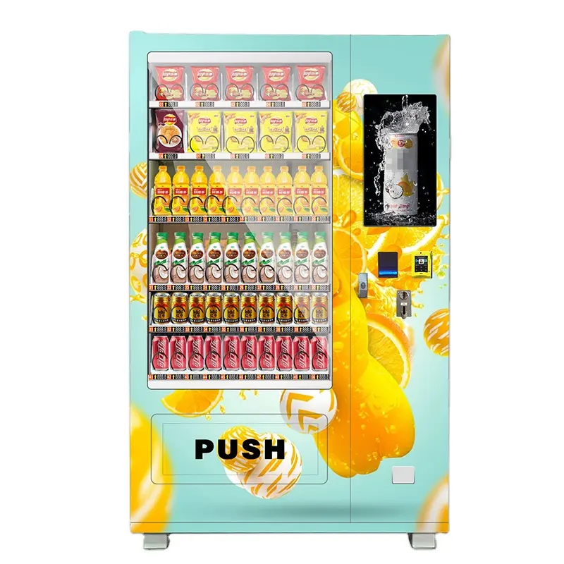 新しいタイプのカスタマイズされたタッチスクリーン自動販売機lcd広告スクリーン自動販売機屋外水自動販売機