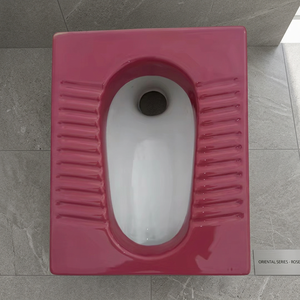 โถสุขภัณฑ์แบบนั่งยองเซรามิกสีม่วงแดงสไตล์ชนบท ยี่ห้อ Hind-ware รุ่น Orissa Pan แบบสูงและลึก - Product Image 3