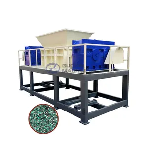 Commerciële Automatische Roller Twin As Shredder Papier Afval Hand Plastic Schroot Shredder Down Stream Trommel Separator