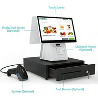 Système de point de vente avec écran tactile capacitif de 15,6 pouces, terminal de paiement, caisse enregistreuse pour la vente au détail