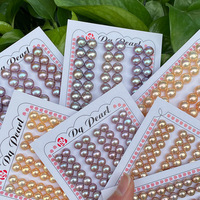 Perles d'eau douce naturelles colorées de qualité AAAA certifiées NGTC, 2-12 mm, boutons à coudre pour pulls, cardigans, robes, fabrication de bijoux