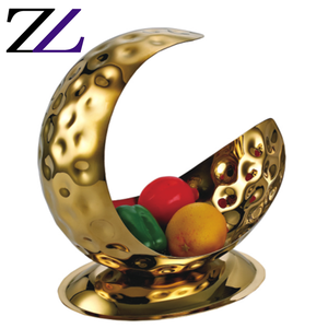 Bols décoratifs en forme de lune, ustensiles arabes, de couleur or martelés, service à salade de fruits secs, buffet pour le dîner - Product Image 4