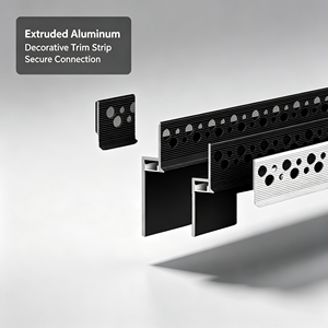 Zócalo LED Empotrado de Aleación de Aluminio, Invisible, Sin Ranuras, Ultraestrecho, con Tira LED Integrada Oculta, para Exteriores, Villas y Hoteles - Product Image 6