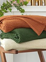 Europäischer & Amerikanischer Stil Umweltfreundliche Gestrickte Decke Weiche Sofa- & Klimaanlagen-Decke Vielseitig Einsetzbar für Baby & Camping