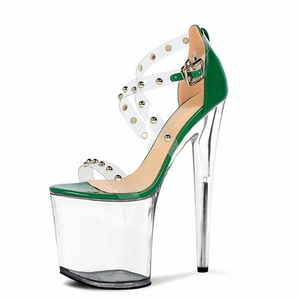 Sandalias Grandes de 20 cm para Disfraces de Rituales, Zapatos de Disfraz para Fanáticas Emocionales, Zapatos con Tachuelas para Bailarinas Exóticas, Zapatos para Baile en Barra - Product Image 5