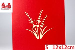 Carte de vœux 3D pop-up Arbre de lavande Fleur violette faite à la main pour Anniversaire Fête des Mères Célébration du Printemps Carte cadeau - Product Image 3