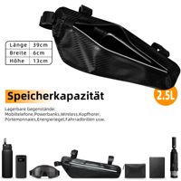 Bolsa Triangular para Cuadro de Bicicleta, 3L, Impermeable, Ligera, con Cierre de Cremallera, para Bicicleta de Montaña, Gravel y Carretera, ¡Oferta!