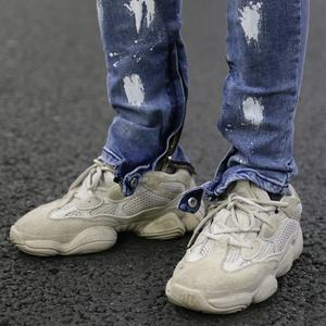 Latest Design Pants Damaged Jeans Blue Ripped <b>Ankle</b> Zipper Skinny Men Jeans Denim Trousers - Product Image 5
