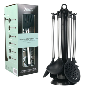 Accesorios <span class=keywords><strong>de</strong></span> Cocina, Productos <span class=keywords><strong>de</strong></span> Cocina, <span class=keywords><strong>Juego</strong></span> <span class=keywords><strong>de</strong></span> Utensilios <span class=keywords><strong>de</strong></span> Cocina <span class=keywords><strong>de</strong></span> Silicona y <span class=keywords><strong>Acero</strong></span> <span class=keywords><strong>Inoxidable</strong></span>, <span class=keywords><strong>Juego</strong></span> <span class=keywords><strong>de</strong></span> Herramientas <span class=keywords><strong>de</strong></span> Cocina, Espátula, Cuchara, Cucharón - Product Image 1