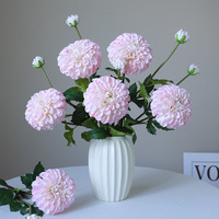 Künstliche Seiden-3D-Chrysanthemen Handgefertigte Blumen mit Natürlichem Aussehen Langlebige Innen- und Hochzeitsdekoration