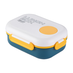 Boîte à bento carrée simple 2026 avec fonction micro-ondes et compartimentée pour étudiants - Product Image 3