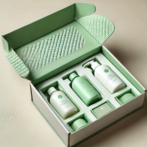 Phân hủy sinh học nghệ thuật hộp giấy cho kem dưỡng da và dầu gội đầu tùy chỉnh Fancy Bao bì với dập nổi và Eva chèn - Product Image 5