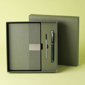 Luxury Customized Logo Embossed Leather <b>Notebook</b> and Metal Pen Gift Box Business Gift <b>Set</b> - Product Image 6