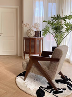 Fauteuil inclinable individuel Richard French, design moderne, en bois massif, pour salon, chaise longue