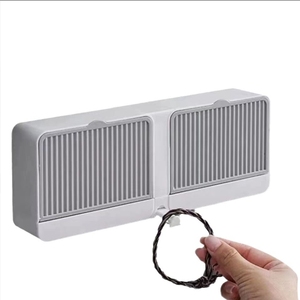 Étagère <span class=keywords><strong>de</strong></span> salle <span class=keywords><strong>de</strong></span> bain adhésive murale sans perçage, porte-savon avec couvercle, boîte à savon anti-poussière et étanche - Product Image 6
