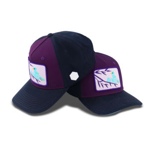 Casquette de baseball pour jeunes en coton violet avec patch tissé personnalisé TCAP à 5 panneaux - Product Image 6