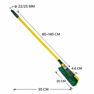 Brosse de nettoyage pour bois d'extérieur 35 cm à poils courbés, rainures profondes, écologique, pour surfaces en pierre - Product Image 4