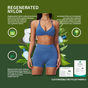 Conjunto <span class=keywords><strong>de</strong></span> Yoga y Pilates para Mujer, Personalizado por el Fabricante, MOQ Bajo, Halter sin Espalda, Sin Costuras, Levanta Glúteos, Control <span class=keywords><strong>de</strong></span> Abdomen - Product Image 5