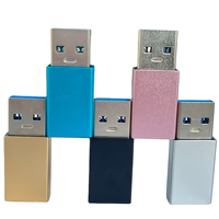 Adaptateur OTG USB 3.0 mâle vers USB-C femelle en métal, convertisseur de données et de charge AC pour téléphones mobiles, adaptateur USB-A vers USB-C