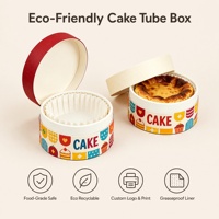 Emballage personnalisé en tube de papier recyclé de qualité alimentaire biodégradable pour la pâtisserie, les gâteaux, les desserts, boîte cylindrique écologique