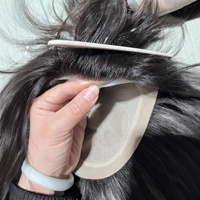 Prothèse capillaire pour homme 2026 de deuxième génération, en dentelle allemande, à clipser, en peau fine, en cheveux humains naturels, couleur naturelle, entièrement complète